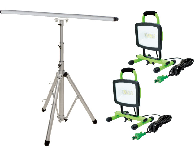 パワーライト60W2台 + 三脚(S-001) + フラットバー